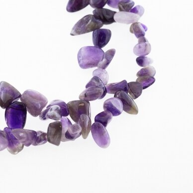 Amethyst, Natural, B Grade, Top-drilled Rounded Chip Bead, Violet, 37-39 cm/strand, about 6x8-10x15, 8x10-12x18 mm