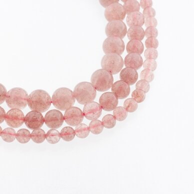 Strawberry Quartz, Natural, C Grade, Round Bead, Red, 37-39 cm/strand, 4, 6, 8, 10, 12 mm