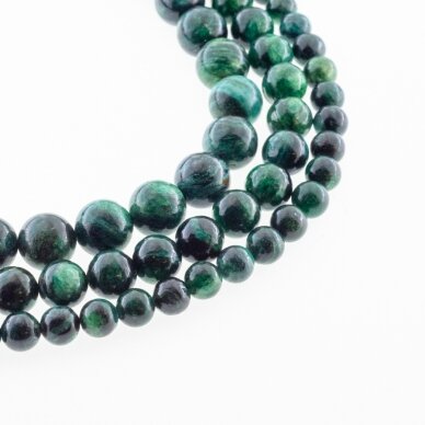 Brazilian Emerald, Natural, B Grade, Round Bead, Green, 37-39 cm/strand, 6 mm