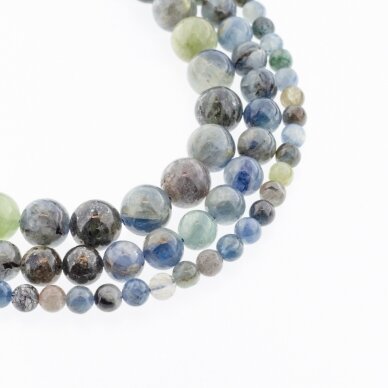 Multicolor Kyanite, Natural, B Grade, Stabilized, Round Bead, Blue, 37-39 cm/strand, 4, 6, 8, 10, 12 mm