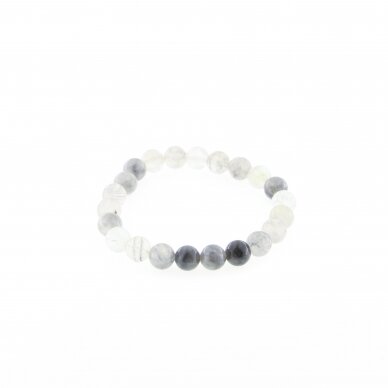 Cloud quartz stone bracelet, 19cm long, 8mm wide