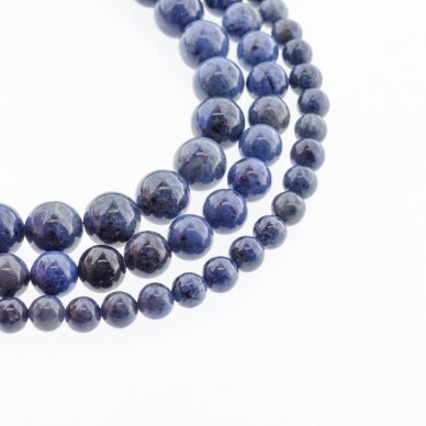 Dumortierite, Natural, AB Grade, Round Bead, Blue, 37-39 cm/strand, 4, 6, 8, 10, 12 mm