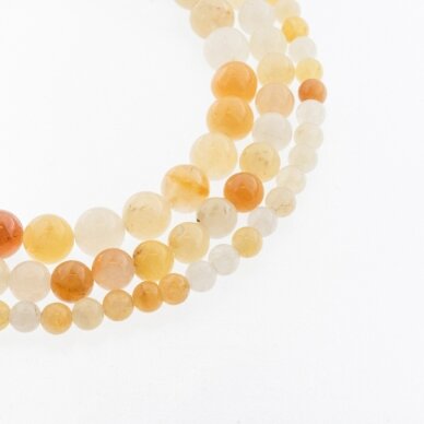 Yellow Aventurine, Natural, B Grade, Round Bead, 37-39 cm/strand, 4, 6, 8, 10 mm