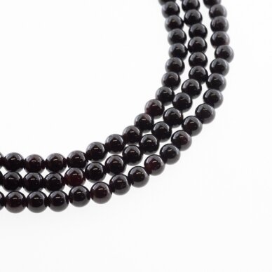 Garnet, Natural, D Grade, Round Bead, Dark Red, 37-39 cm/strand, 4, 6, 8, 10, 12, 14 mm