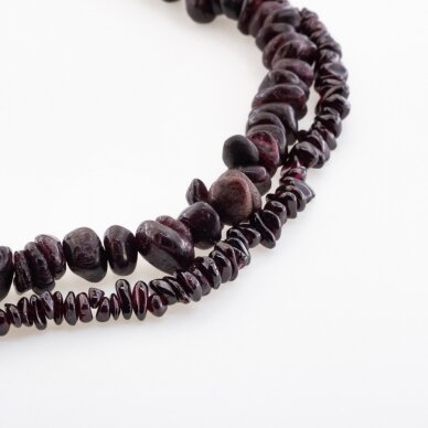 Garnet, Natural, CD Grade, Chip Bead, Dark Red, 80-83 cm/strand, about 5-8, 8-12 mm