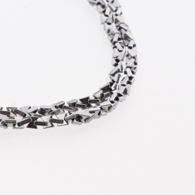 Hematite, Reconstituted, Bow Bead, Nickel Grey, 39-40 cm/strand, 3x3, 4x3 mm