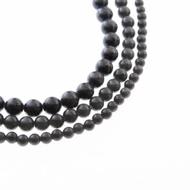 Cat's Eye Glass, Round Bead, #10 Black, 4, 6, 8, 10, 12 mm