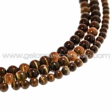 Cat's Eye Glass, Round Bead, #27 Brown, 4, 6, 8, 10, 12 mm