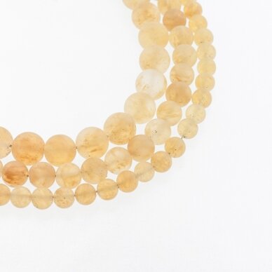 Coffee Watermelon Quartz Glass, Matte Round Bead, 37-39 cm/strand, 4, 6, 8, 10, 12 mm