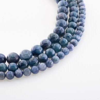 Kyanite, Natural, AB Grade, Stabilized, Round Bead, Blue, 37-39 cm/strand, 6, 8, 10 mm