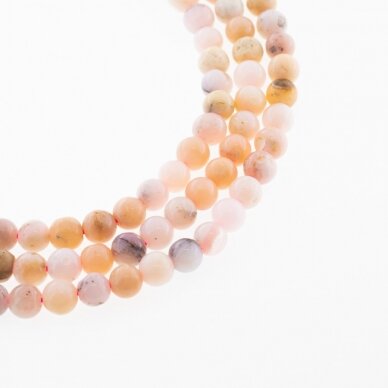 Chinese Pink Opal, Natural, C Grade, Round Bead, 37-39 cm/strand, 6, 8, 10 mm