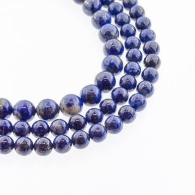 Lapis Lazuli, Natural, AB Grade, Round Bead, Blue, 37-39 cm/strand, 4, 6, 8, 10, 12 mm