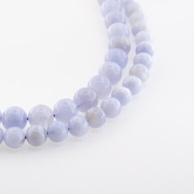 Blue Lace Agate, Natural, AB Grade, Round Bead, 37-39 cm/strand, 8, 10 mm