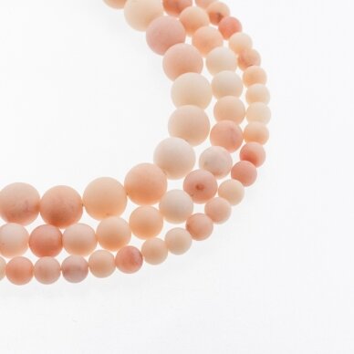 Opaque Pink Aventurine, Natural, B Grade, Matte Round Bead, 37-39 cm/strand, 4, 6, 8, 10, 12 mm