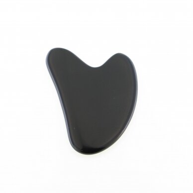 Obsidian stone Gua Sha facial massage tool, natural stone