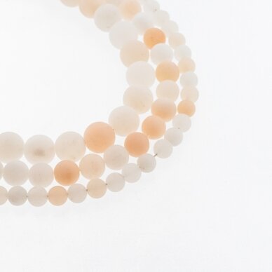 Translucent Pink Aventurine, Natural, Matte Round Bead, 37-39 cm/strand, 4, 6, 8, 10, 12 mm