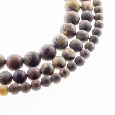 Rainforest Agate, Natural, B Grade, Matte Round Bead, Multicolor, 37-39 cm/strand, 6, 8, 10, 12 mm