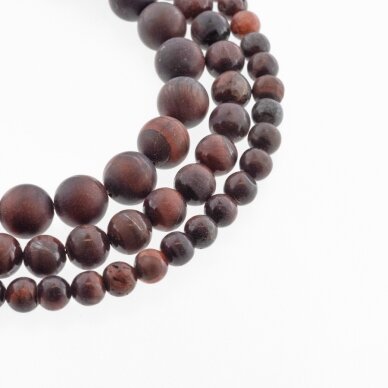 Red Tigereye/Bull's Eye, Natural, B Grade, Heated, Matte Round Bead, 37-39 cm/strand, 4, 6, 8, 10, 12 mm