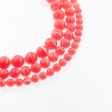 Rhodochrosite, Imitation, Round Bead, Pink, 37-39 cm/strand, 4, 6, 8, 10 mm