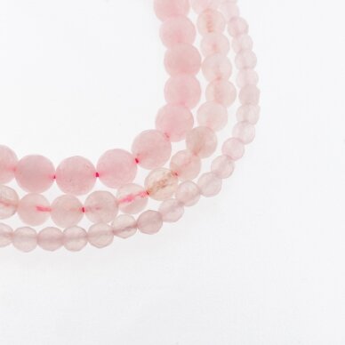 Rose Quartz, Natural, C Grade, Dyed, Faceted Round Bead, 37-39 cm/strand,  4, 6, 8, 10, 12, 14, 16 mm