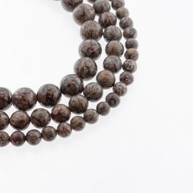 Brown Snowflake Obsidian, Natural, Round Bead, 37-39 cm/strand, 4, 6, 8, 10, 12 mm