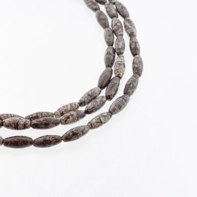 Brown Snowflake Obsidian, Natural, Oval Bead, 37-39 cm/strand, 5x12 mm