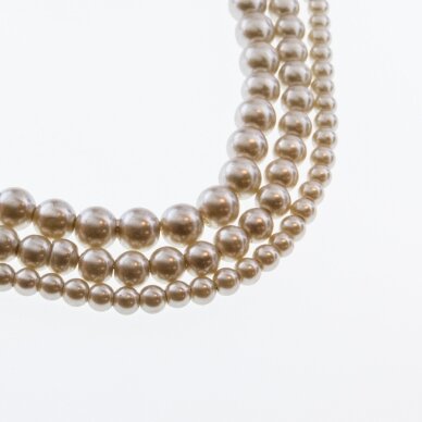 Glass Pearl Imitation, Round Bead, #33 colour, 78-80 cm/strand, 4, 6, 8, 10, 12 mm