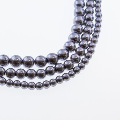 Glass Pearl Imitation, Round Bead, #37 colour, 78-80 cm/strand, 4, 6, 8, 10, 12 mm