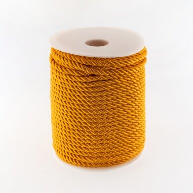 Twisted cord, #034 dark orange, about 25-meter/spool, 6 mm