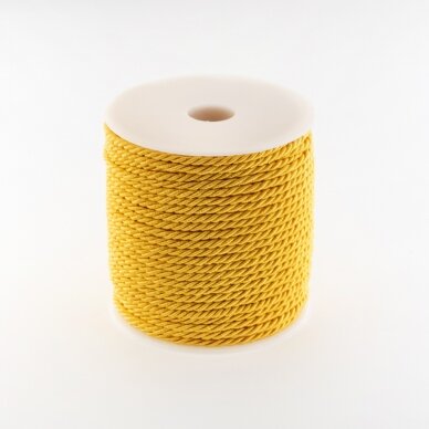 Sukta virvė, #040 geltona spalva, apie 50 metrų/ritė, 4 mm