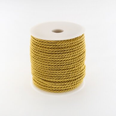 Sukta virvė, #147 šviesi garstyčių geltona spalva, apie 20 metrų/ritė, 8 mm