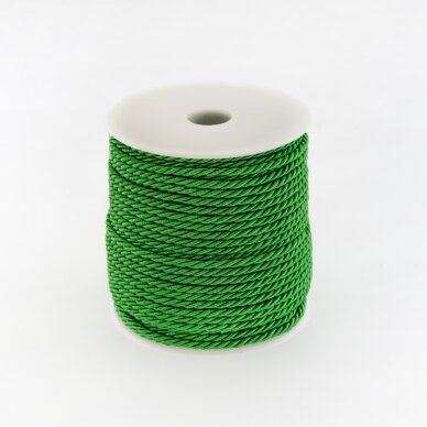 Sukta virvė, #166 žalia spalva, apie 50 metrų/ritė, 3 mm