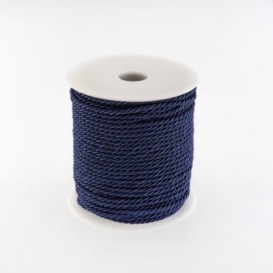 Sukta virvė, #175 ypač tamsiai mėlyna spalva, apie 25 metrų/ritė, 6 mm