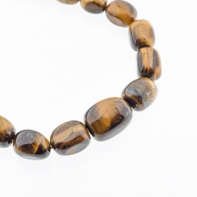 Tigereye, Natural, AB Grade, Graduated Rectangular Bead, Brown, 37-39 cm/strand, about 9x13x9-18x25x18 mm