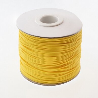 Waxed polyester cord, #02 yellow, about 180-meter/spool, 0.5 mm