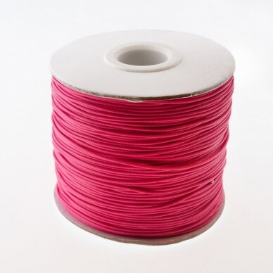 Waxed polyester cord, #03 magenta, about 180-meter/spool, 0.8 mm