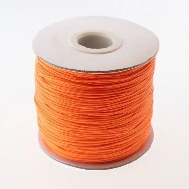 Waxed polyester cord, #05 bright orange, about 180-meter/spool, 0.5 mm