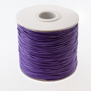 Waxed polyester cord, #10 dark violet, about 180-meter/spool, 0.8 mm