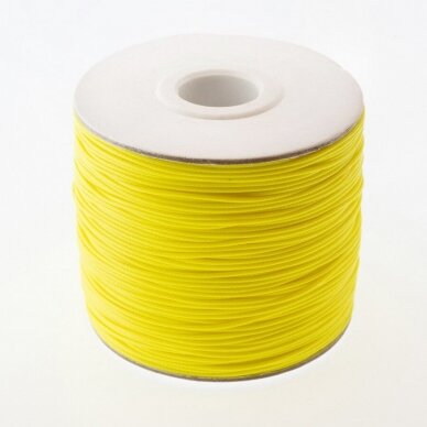 Waxed polyester cord, #22 bright yellow, about 180-meter/spool, 0.5 mm