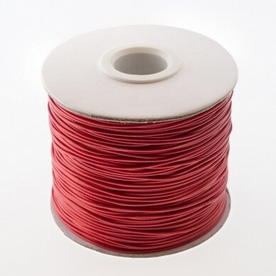 Waxed polyester cord, #29 dark red, about 180-meter/spool, 0.8 mm