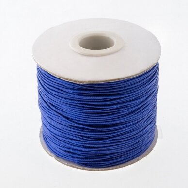 Waxed polyester cord, #66 dark blue, about 180-meter/spool, 0.8 mm