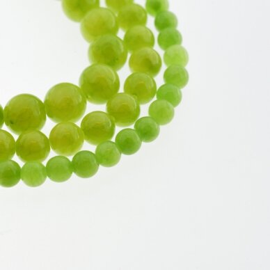 Mountain Jade (Dolomitic Marble), Natural, Dyed, Round Bead, #Y12 Olive Green, 37-39 cm/strand, 6, 8, 10, 12 mm