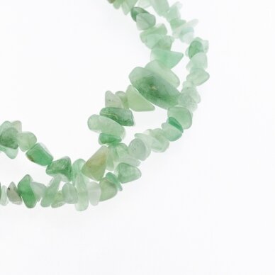 Green Aventurine, Natural, B Grade, Chip Bead, 80-83 cm/strand, about 5-8, 8-12 mm